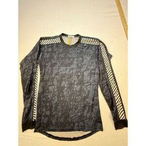 Helly Hansen Shirt Mens M Black Lifa Base Layer Long Sleeve Striped 48872 Camo